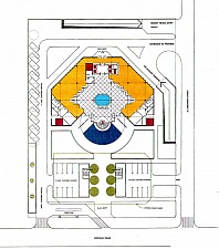 site plan for the Saudi French Bank - Jeddah, Saudi Arabia