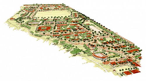 aerial view of Los Angeles AFB Family Housing project