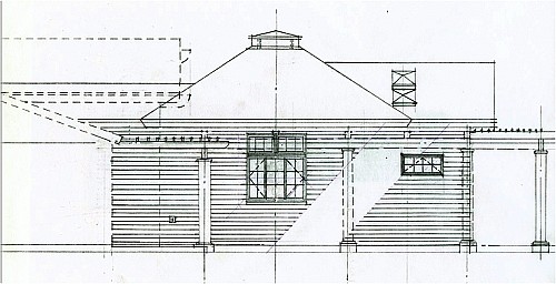 elevation drawing for the King House addition